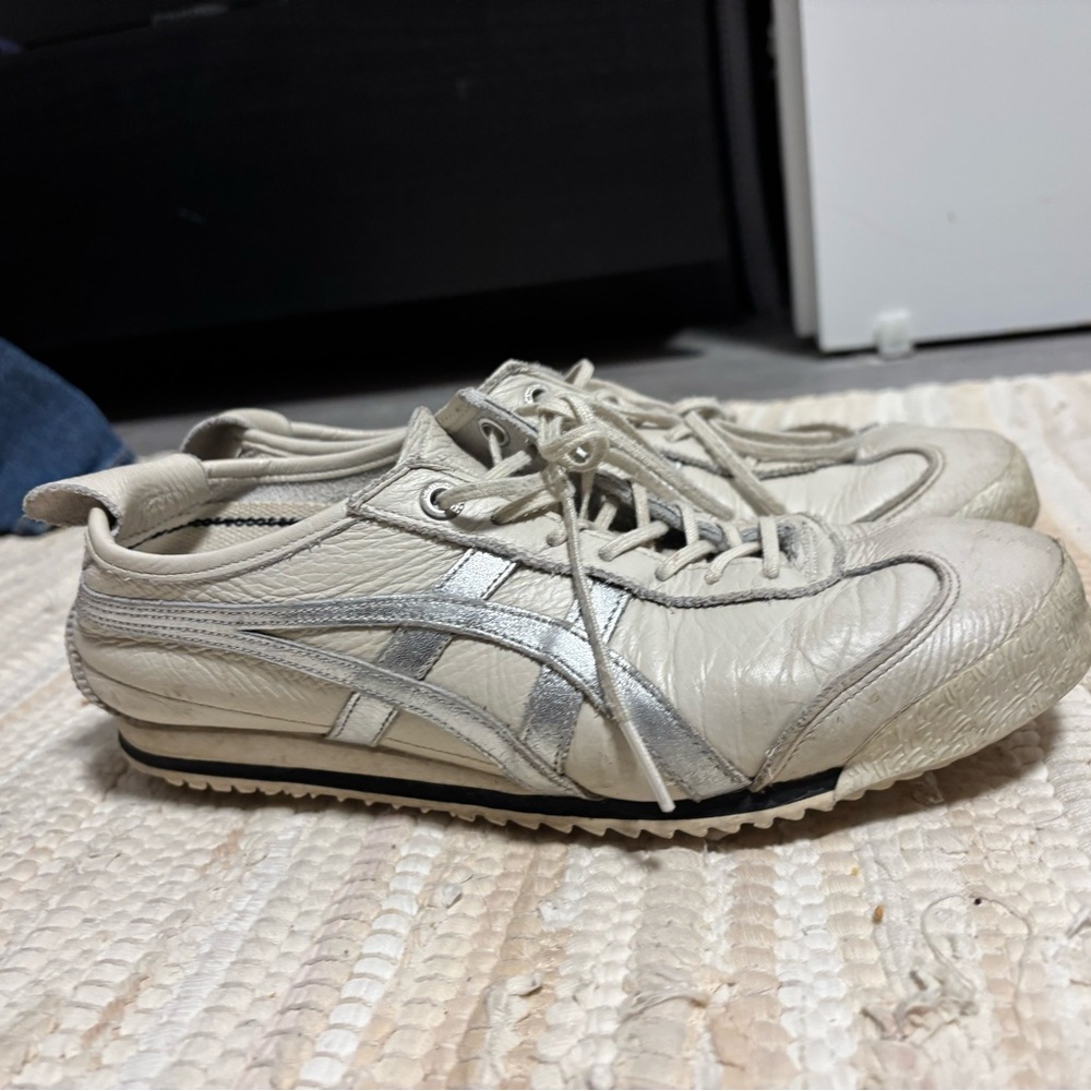Onitsuka Tiger Cream and Silver Shoes